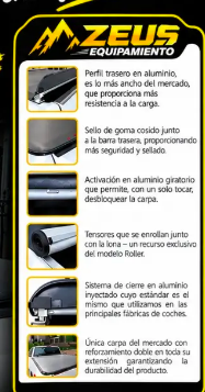 Detalles técnicos de la lona marítima